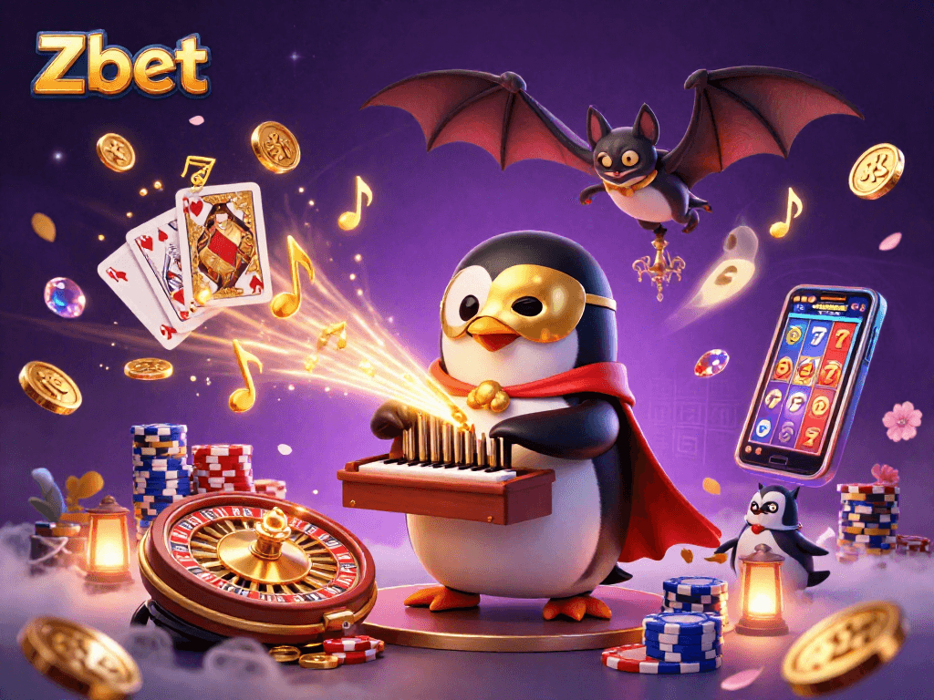 Engage with Zbet’s thrilling 3D casino experience featuring golden coins and rich gaming elements.
