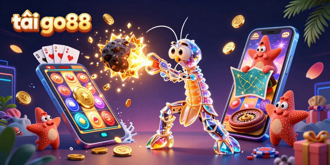 Experience the thrill to tải go88 and play with vibrant casino-themed elements in a captivating scene.