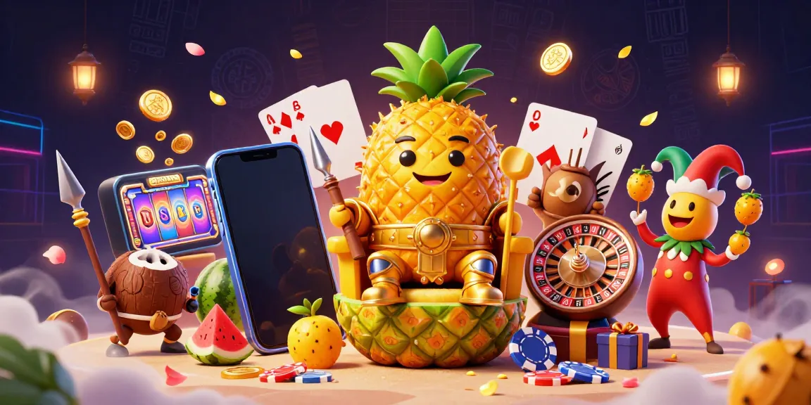 Engage with the thrilling action of 789 club’s vibrant gaming scene featuring a golden pineapple king and lively game elements.