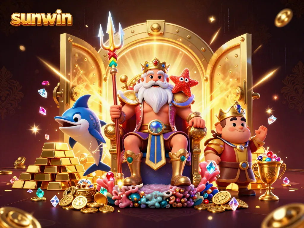 Win big at Sunwin with exciting games and dynamic visuals in this captivating illustration.