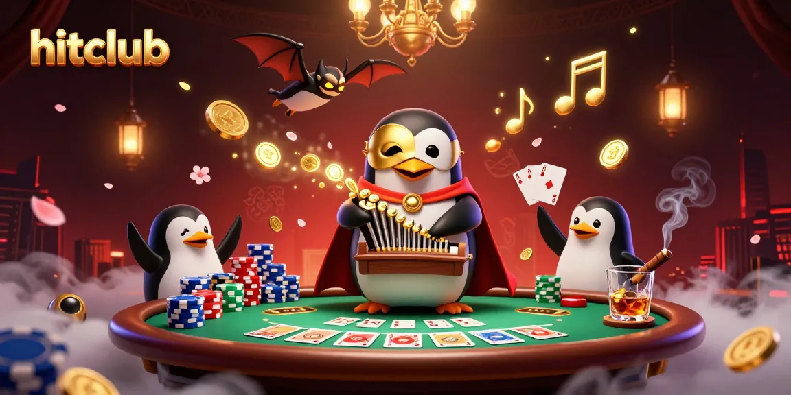 Hitclub's dynamic gaming atmosphere depicted with vibrant characters and engaging casino elements.