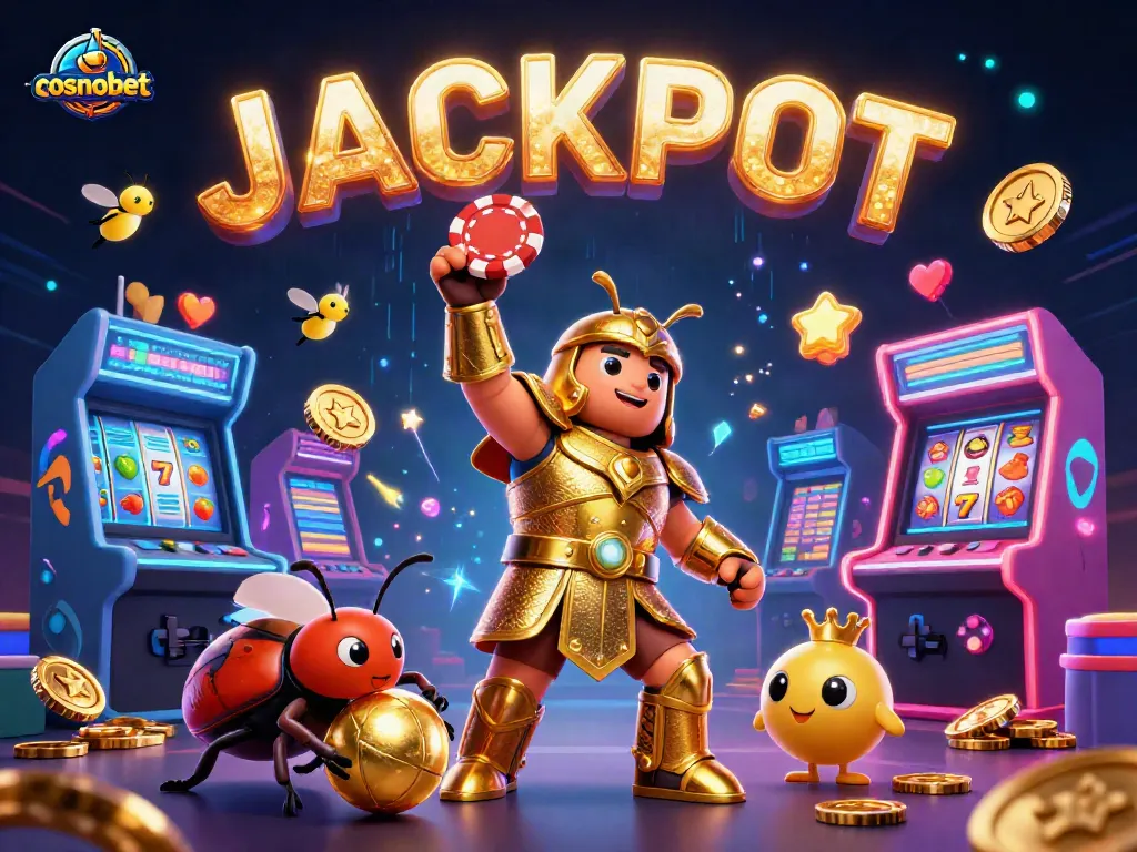 Engage in thrilling gaming at cosmobet with captivating characters and vibrant casino elements.