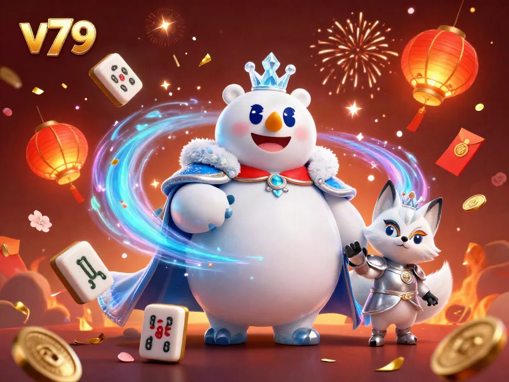Experience thrilling gameplay at v79 with this vibrant 3D casino illustration featuring dynamic game elements.
