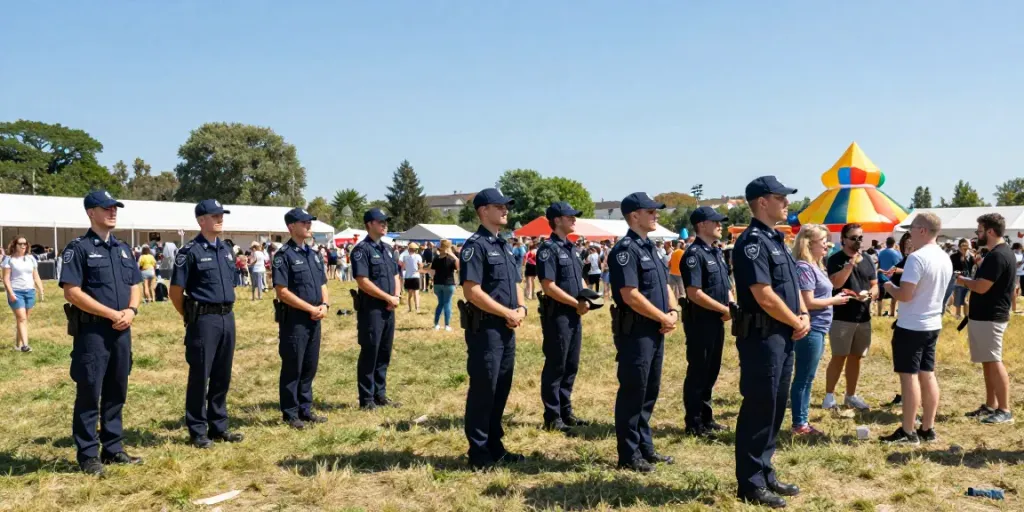 Event Security professionals ensuring safety at a local festival.
