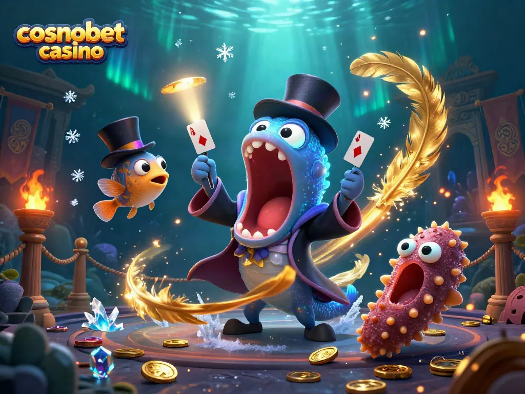 Experience the magic of cosmobet casino with enchanting sea creatures performing thrilling tricks.